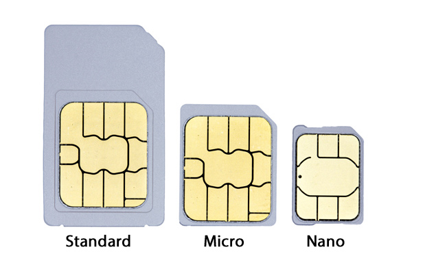 Normál, Micro és Nano SIM kártya