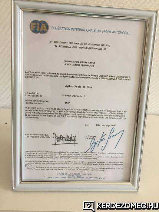 Így néz ki Ayrton Senna super licence